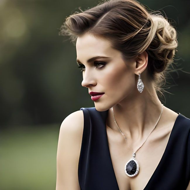 How to pair a black diamond pendant with other jewelry?
