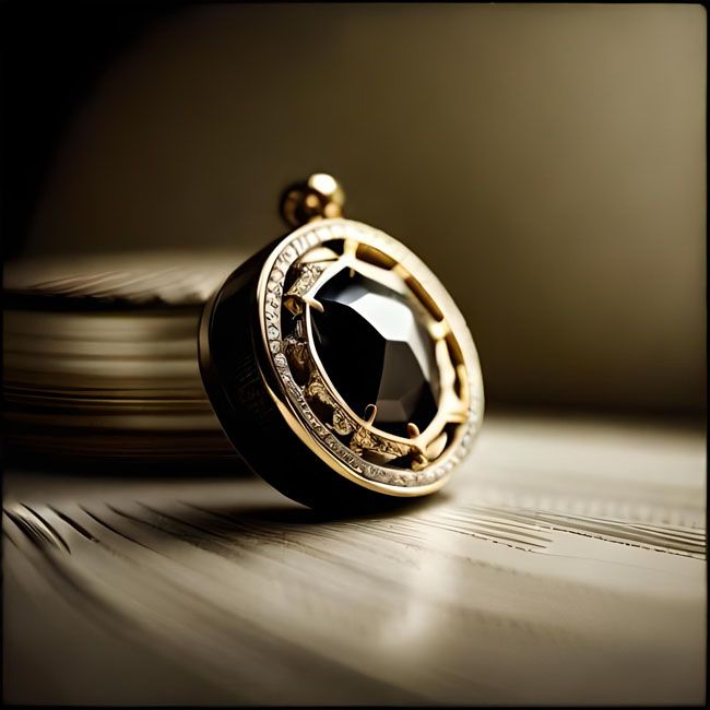 What does a black diamond pendant signify?
