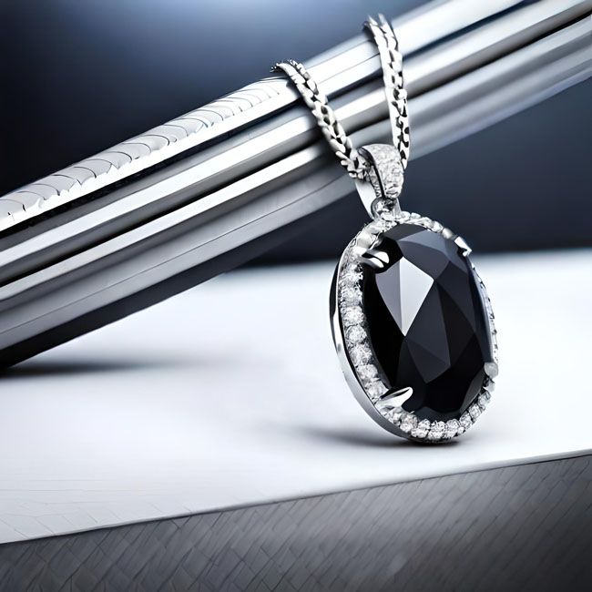 What should I look for when buying a black diamond pendant?