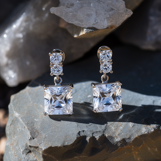 What are some reputable online retailers for lab grown diamond earrings?