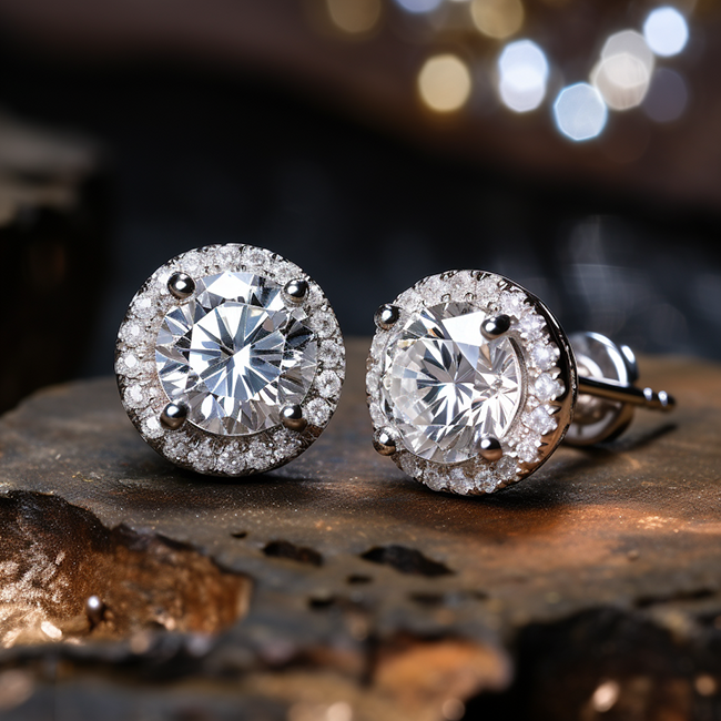 What's the difference between lab grown and simulated diamond earrings?