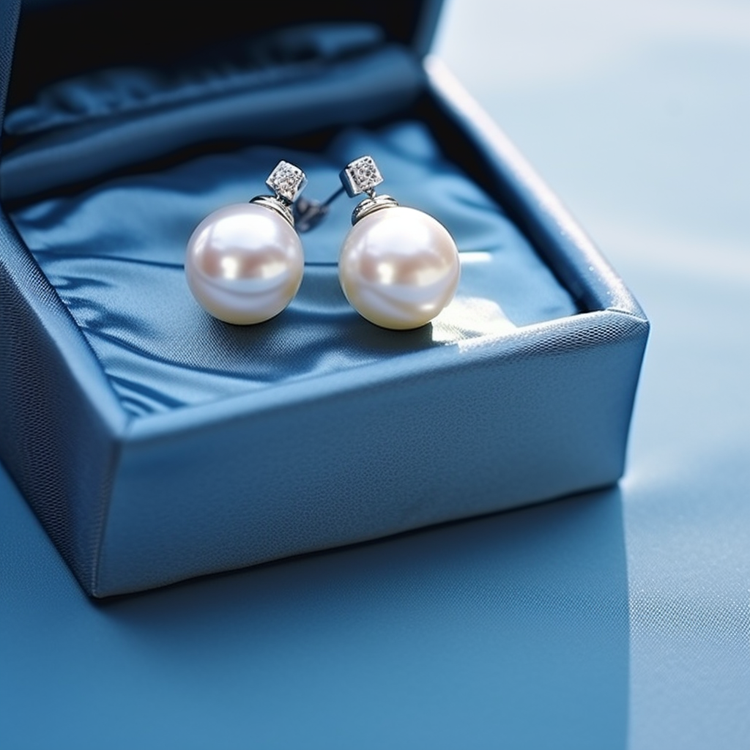 Pearl Drop Earring Placed on a Jewelry Box