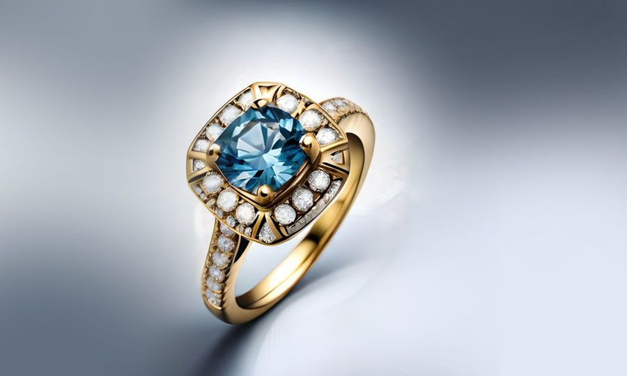 How to choose a blue diamond ring that matches an engagement ring?