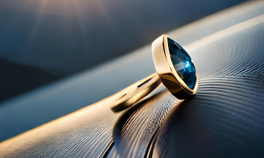 How to clean and maintain a blue diamond ring