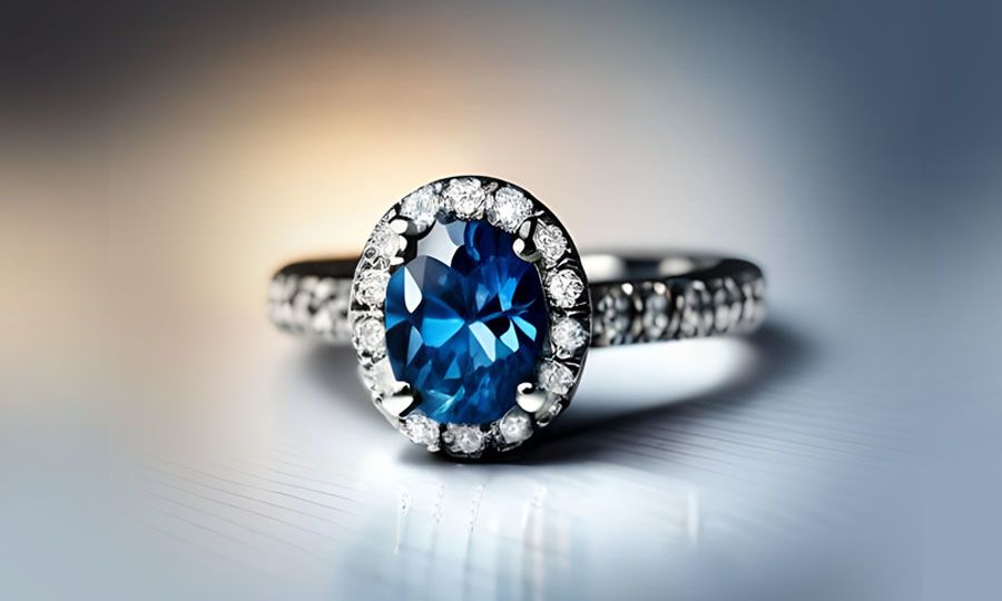 How to pair a blue diamond ring with other jewelry