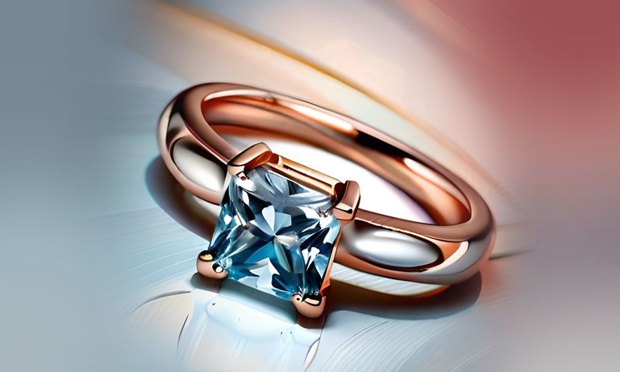 What are the pros and cons of solitaire blue diamond rings