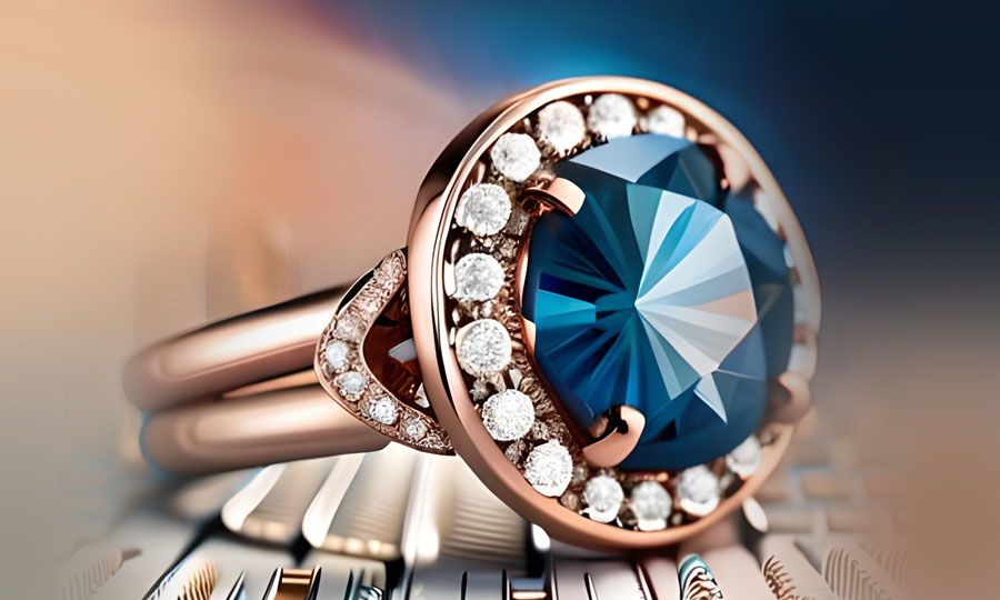 What factors affect the value of a blue diamond ring