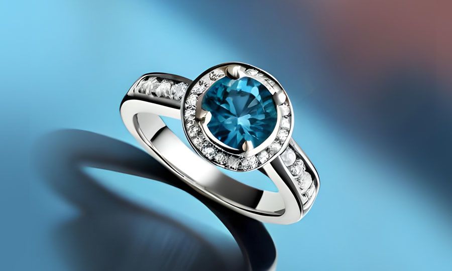 What is the significance of a blue diamond ring?