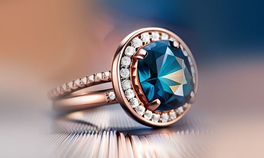 What makes a blue diamond ring unique