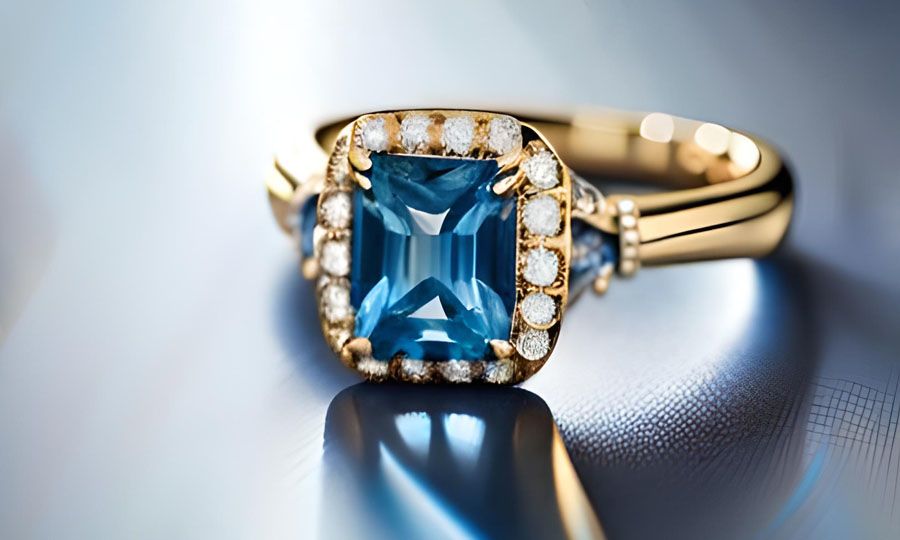 What's the significance of a three-blue-diamond ring?