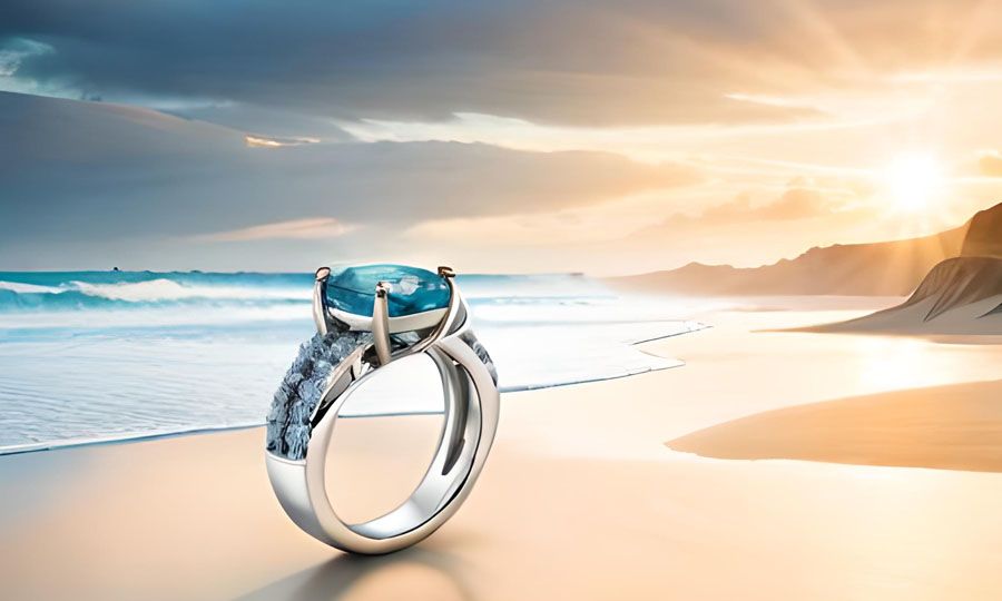 What should I look for when buying a blue diamond ring