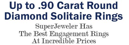 Up to .90 Carat Round Diamond Solitaire Rings