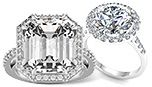 Huge 5 Carat & Up Diamond Engagement Rings