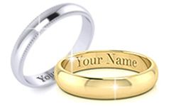 Wedding Rings with Free Engraving