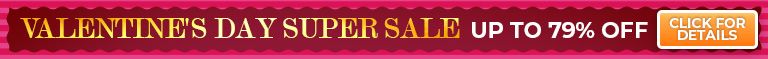 Valentine's Day Super Sale - Save More, Love More - Up to 79% Savings - Code: Val23 - Shop Now!