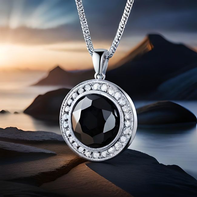 What is the significance of a black diamond pendant?