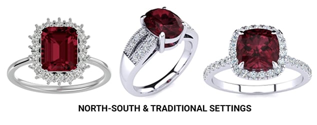 North-South Garnet Ring