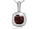Garnet Necklace |The Perfect January Birthstone Garnet Necklace From SuperJeweler At The Lowest Prices