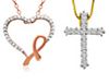 Cross and Heart Necklaces | SuperJeweler