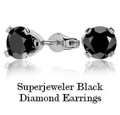 Superjeweler Black Diamond Earrings