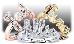 Diamond Name Rings