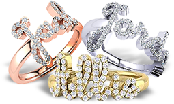 Diamond Name Rings