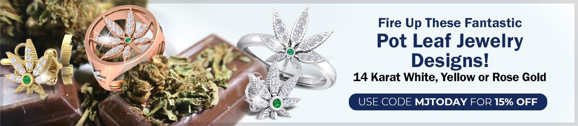 Fire Up These Fantastic Pot Leaf Jewelry Designs! 14 Karat White, Yellow or Rose Gold