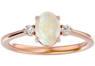 Opal Rings With Rose Gold