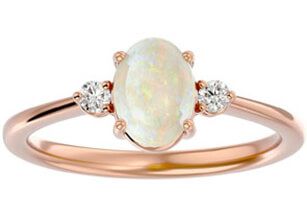 Opal Rings With Rose Gold