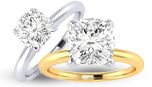 Cushion Cut Diamond Solitaire Rings