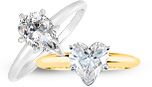 Pear and Heart Shaped Diamond Solitaire Rings