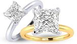 Princess Cut Diamond Solitaire Rings