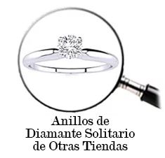Anillo de compromiso con solitario de diamantes de otra tienda