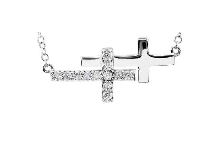 The Sideways Cross Necklace Symbolism with Style SuperJeweler