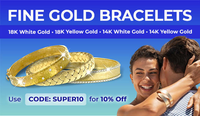 FINE GOLD BRACELETS - 18K White Gold, 18K Yellow Gold, 14K White Gold, 14K Yellow Gold - Use CODE: SUPER10 for 10% OFF