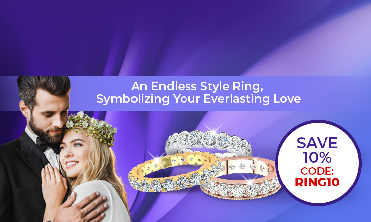 Diamond Eternity Ring - An Endless Style Ring, Symbolizing Your Everlasting Love - Save 10% Code:RING10