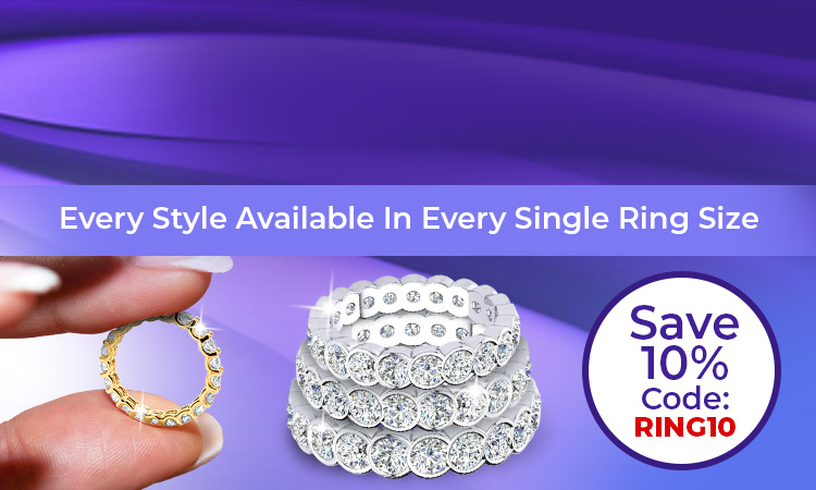 Shop By Ring Size - Every Style Available In Every Single Ring Size - Save 10% Code:RING10