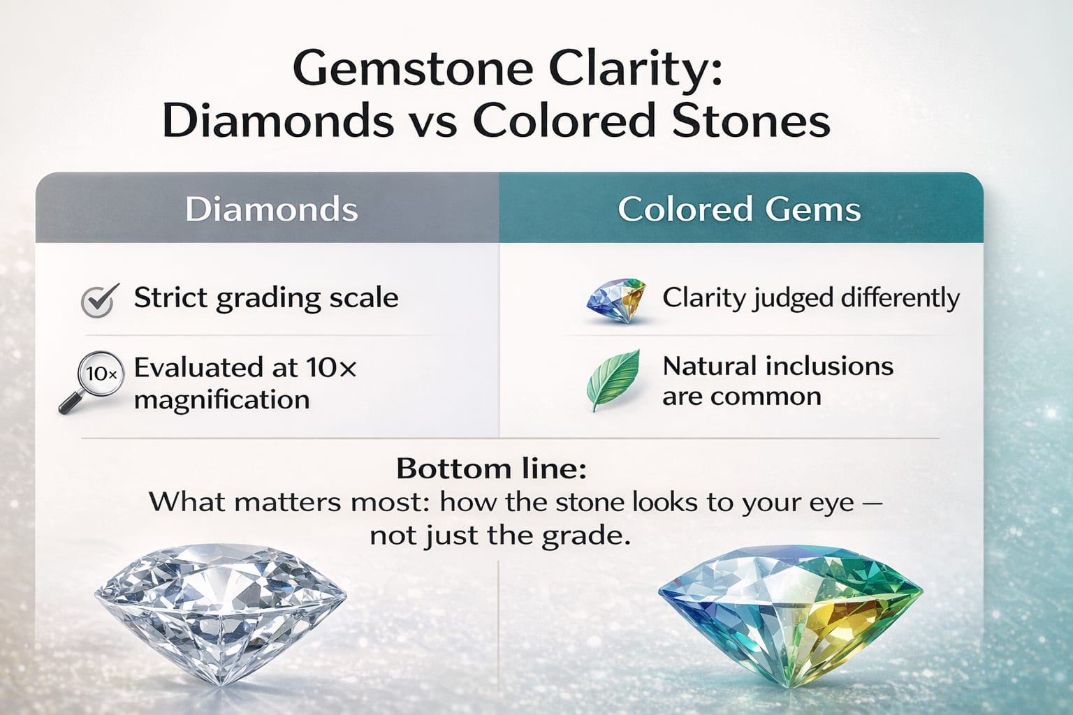 Gemstone Clarity Comparison