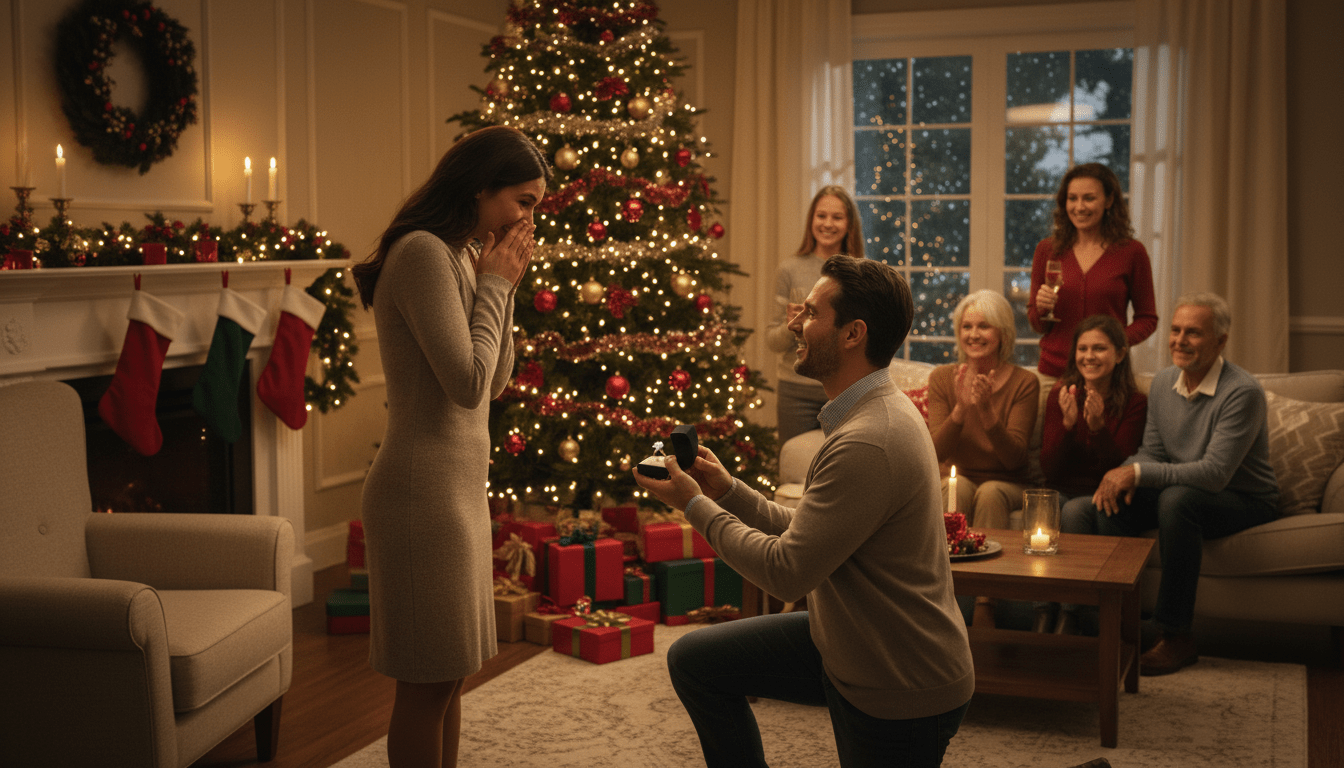 Lab Grown Diamond Ring Proposal