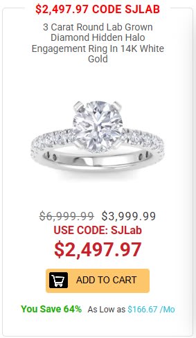 3 Carat Round Lab Grown Diamond Halo Engagement Ring In 14K White Gold