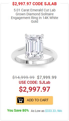 Lab Grown Diamond Solitaire Engagement Ring In 14K White Gold