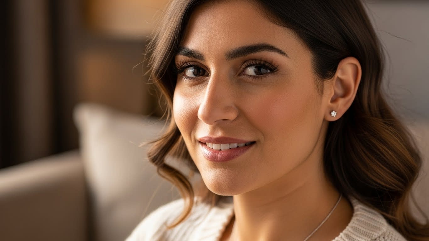 Wearing Stud Earring