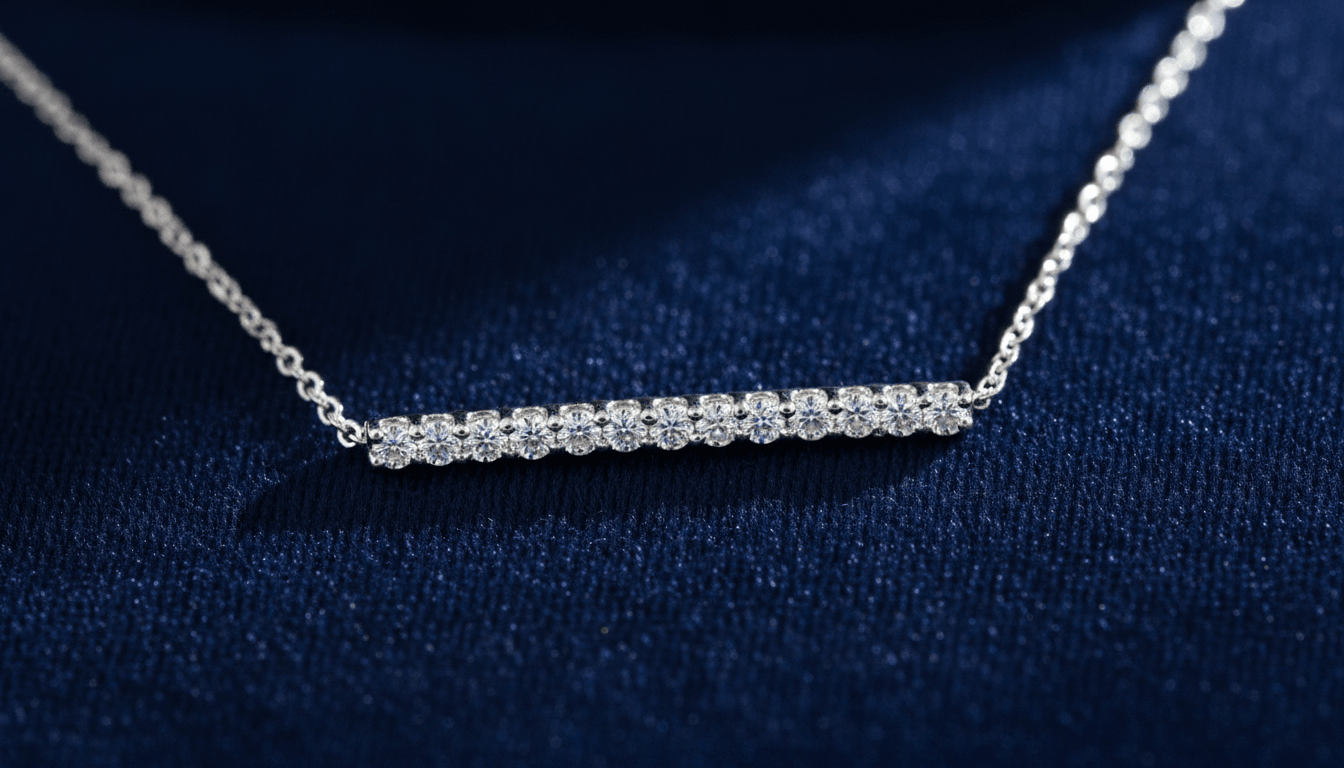 Lab Grown Diamond Bar Necklace