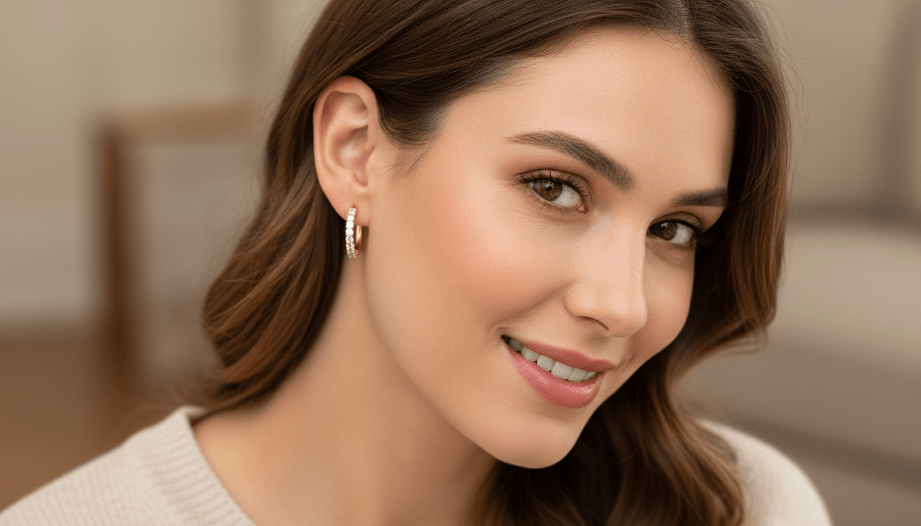 Diamond Huggie Earrings