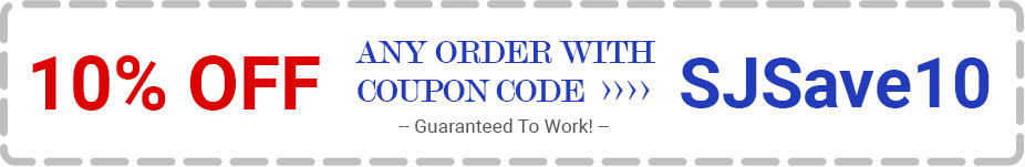Save 10% Off any order with oupon code SJSave10