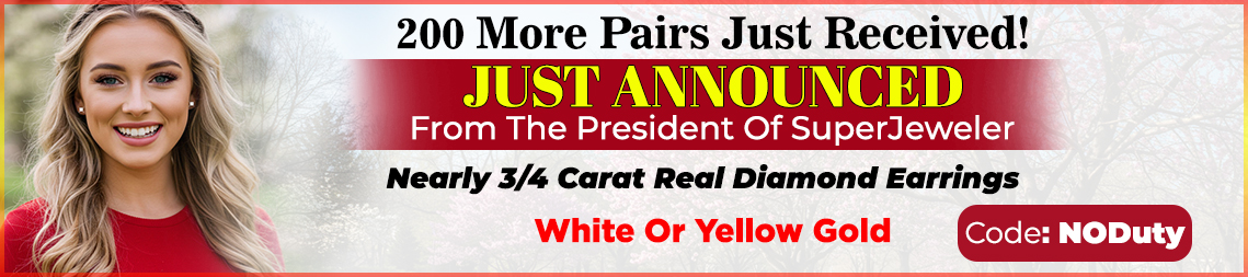 New First Time Offer. Nearly 3/4 Carat Diamonds @@ Same Price As 1/2 Carat. Save $600