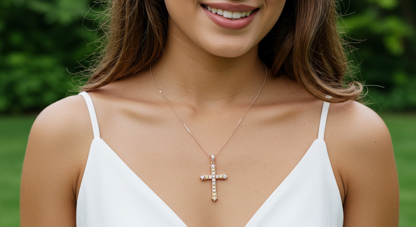 Natural-Diamond-Cross-Necklace