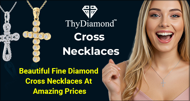 SuperJeweler Thydiamond Cross Necklaces Collection