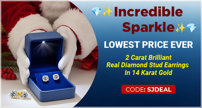 New 2 Carat Lab-Grown Diamond Earrings, Secret VIP Price Below $1000. Limited