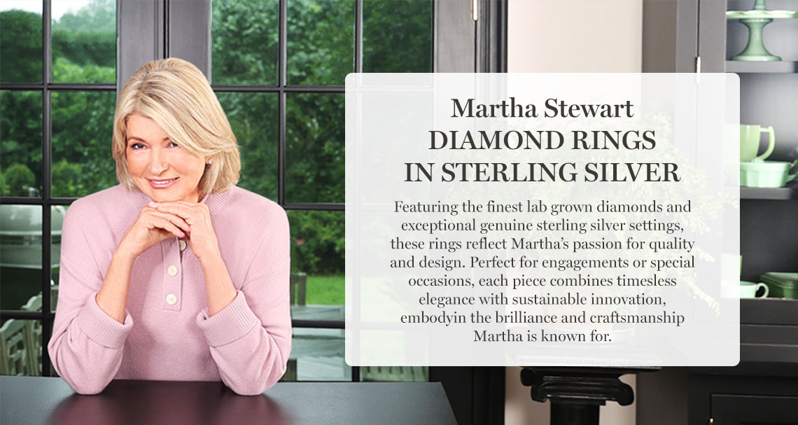 Martha Stewart Diamond Rings in Sterling Silver